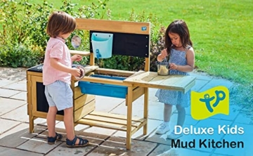 TP Toys | Deluxe hölzerne Matschküche für Jungen und Mädchen 3+ | Kinder Outdoor-Küche Spielset mit Wasserpfanne, Garten Waschbecken und Küchenzubehör | Garten Pretend Play für Kleinkinder - 12