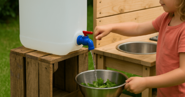 wasserspender matschküche selber bauen